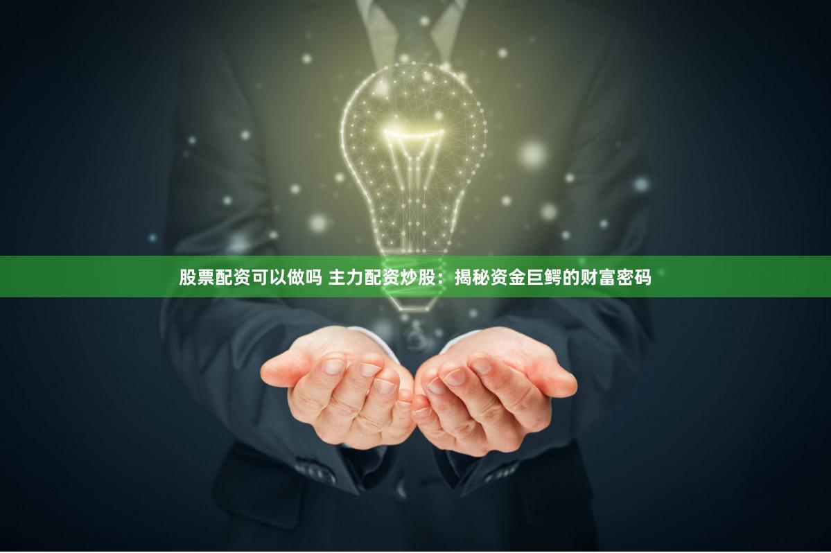 股票配资可以做吗 主力配资炒股：揭秘资金巨鳄的财富密码
